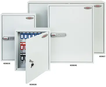 phoenix Armoire à clés KC0602E pour 64 clés, gris clair