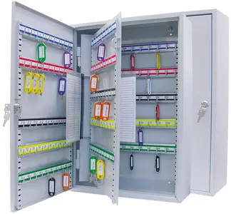 WEDO Armoire à clés pour 200 clés, dix barettes, gris clair