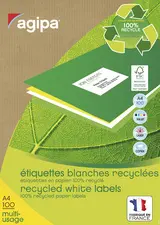 agipa Etiquette multi-usage, recyclé, 70 x 37 mm, blanc