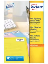 AVERY Mini étiquette d'adresse laser, 45,7 x 25,4 mm, blanc