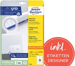 AVERY Zweckform Etiquette universelle, 97 x 67,7 mm, blanc