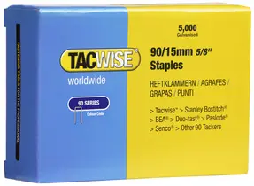 TACWISE Agrafes étroites 90/20 mm galvanisées, 5.000 pièces