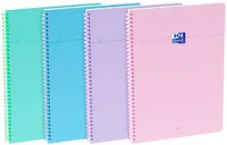 Oxford Cahier reliure souple Smart, A4, Seyès, assorti