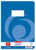herlitz Cahier x.book, A4, linéature 25 / ligné, avec marge