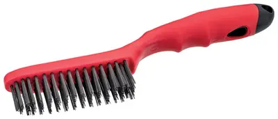 WESTEX Brosse métallique en acier, poignée en plastique