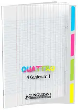 CONQUERANT CLASSIQUE Cahier "QUATTRO", 240 x 320 mm, seyès