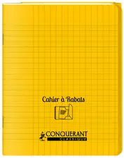 CONQUERANT CLASSIQUE Cahier à rabat 170 x 220 mm, jaune