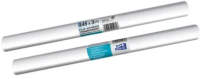 Oxford Rouleau couvre-livres adhésif, 450 mm x 1 m, incolore