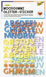 folia Sticker pailleté en caoutchouc mousse LETTERS