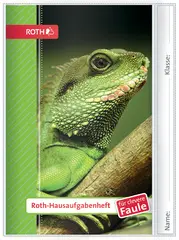 ROTH Hausaufgabenheft Tiere für clevere Faule "Leguan