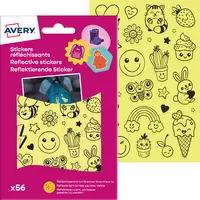 AVERY Sticker réfléchissant "Visages", argent