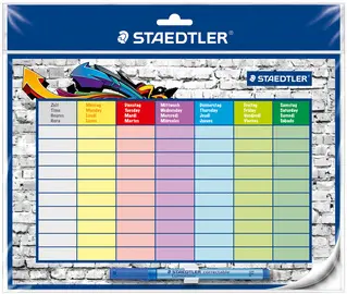 STAEDTLER Kit emploi du temps Lumocolor correctable, A4