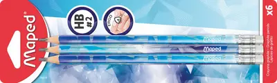 Maped Crayon de papier ARCTIC, avec gomme, HB, blister de 6