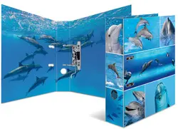 HERMA Classeur à levier à motifs "Animals", A4, dauphins