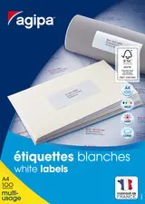 agipa Etiquette universelle, 70 x 67,7 mm, coins droits