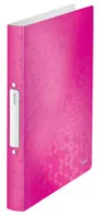LEITZ Classeur à anneaux WOW, A4, PP, 2 anneaux, rose