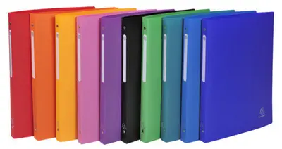 EXACOMPTA Classeur souple, PP, 4 anneaux, A4, jaune