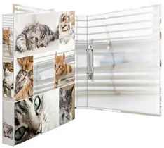 HERMA Classeur à anneaux "Animals" - chats, A4, mécanisme à