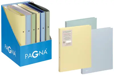 PAGNA Classeur à anneaux "Pastell eco", assorti, présentoir