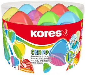 Kores Taille-crayons à deux trous "Snappy Duo", Boîte ronde,