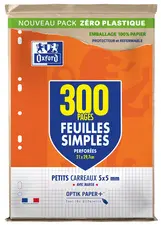 Oxford Feuilles simples perforées, A4, quadrillé, Offre