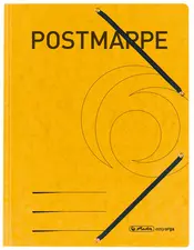 herlitz Postmappe, Karton, DIN A4, gelb