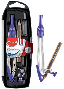 Maped Boîte de compas, 5 pièces, assorti