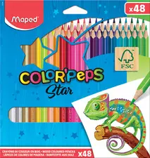 Maped Crayon de couleur COLOR'PEPS Star, étui carton de 48