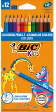 BIC KIDS Crayon de couleur Evolution ecolutions, étui de 12