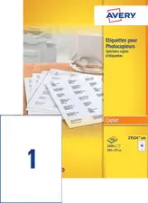 AVERY Etiquette pour photocopieur, 105 x 37 mm, blanc