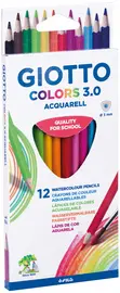GIOTTO Crayon de couleur COLOR 3.0 ACQUARELL, étui de 12
