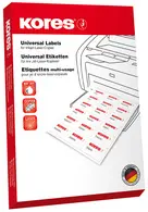 Kores Etiquette universelle, détachable, 70 x 37 mm, blanc