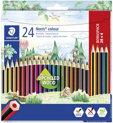 STAEDTLER Crayon de couleur Noris Colour, étui carton 20+4
