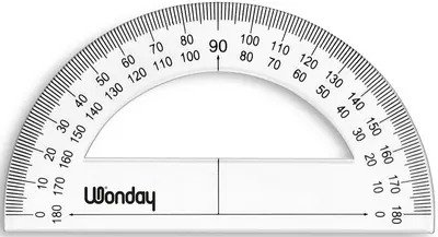 Wonday Rapporteur 180 degrés, en plastique, 120 mm