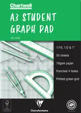 Clairefontaine Papier millimétré "STUDENT GRAPH PAD", A3