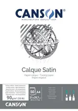 CANSON Bloc papier calque satin, A4, 90 g/m2