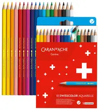 CARAN D'ACHE Crayons de couleur SWISSCOLOR Aquarelle