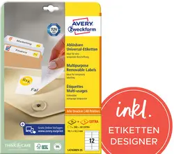 AVERY Zweckform Etiquette universelle, 63,5 x 29,6 mm, blanc