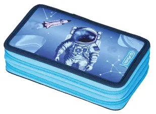 herlitz Étui scolaire double "Cosmic Explorer", 23 pièces