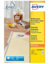 AVERY Etiquette multi-usage, enlevable, 25,4 x 10 mm