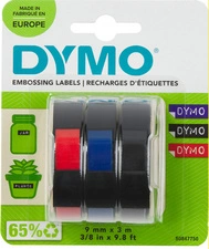 DYMO Ruban d'estampage 3D, 9 mm x 3 m, rouge