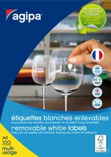 agipa Etiquette universelle, 210 x 297 mm, blanc