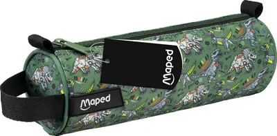 Maped Trousse ronde Dinosaure, vert/noir
