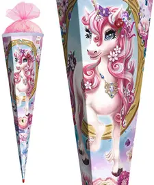 ROTH Schultüte "Einhorn Beauty", eckig, 850 mm