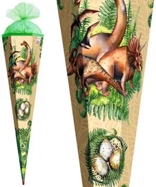ROTH Schultüte "Veganosaurus", eckig, 850 mm