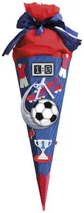 ROTH Schultüten-Bastelset "Soccer blau/weiß", 6-eckig, 680mm