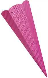 folia Schultüten-Zuschnitt, 3D-Wellpappe, 6-eckig, pink