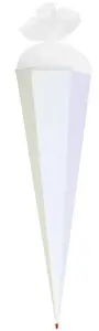 ROTH Bastelschultüte mit Verschluss, 850 mm, weiß