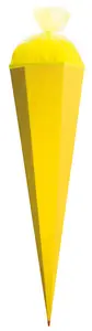 ROTH Bastelschultüte mit Verschluss, 850 mm, gelb