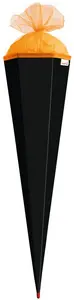 ROTH Bastelschultüte mit Verschluss, 850 mm, schwarz
